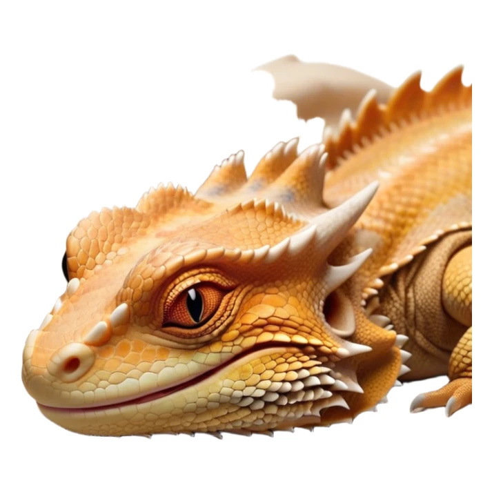 Meme-Worthy Cute Sleeping Bearded Dragon Portrait Emoji, Head resting peacefully with a contented smile, showcasing a delightfully robust build and a luxuriously soft scaled hide in warm earthy tones, eyes shut in a serene, restful nap, Simplified yet hilariously adorable features, highly detailed, glowing with a soft, drowsy light, high shine, relaxed and utterly lovable, stylized with an air of playful laziness, bright and heartwarming, soft glowing outline, capturing the essence of a comically sleepy dragon, so meme‐worthy it feels like it could instantly become the next viral sensation of adorable reptilian slumber! sticker