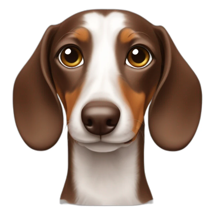 dachshund chocolate pies blancos pecho blanco sticker