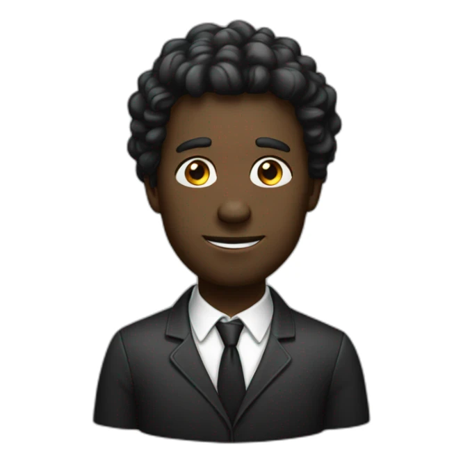 Un gros homme noir sticker