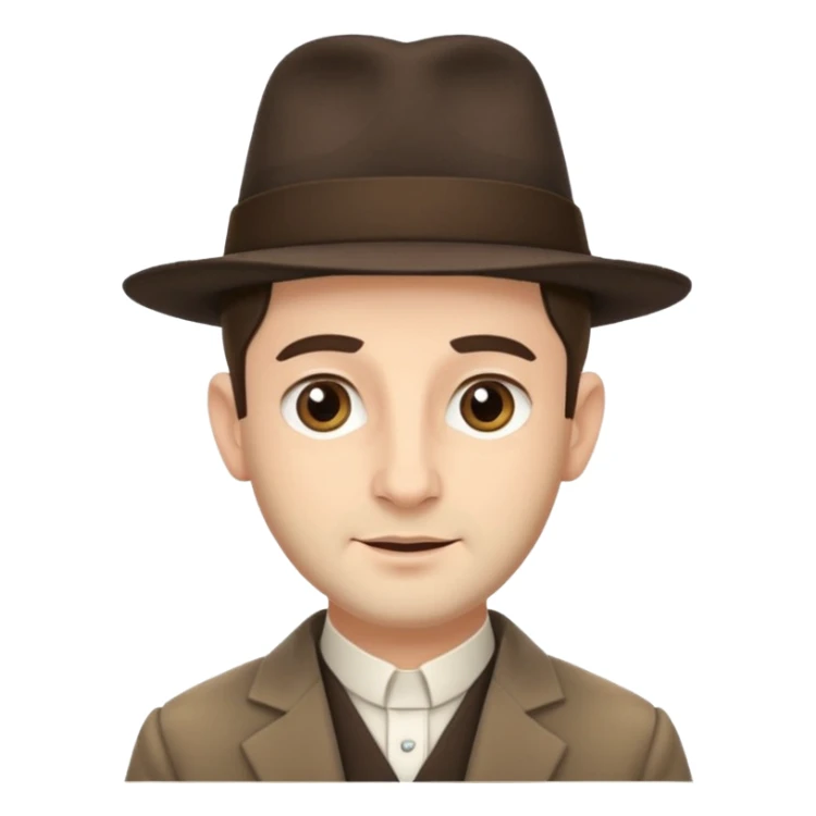 Jewish man with traditional attire, payot, and hat, neutral expression, respectful and accurate, no exaggerated features sticker