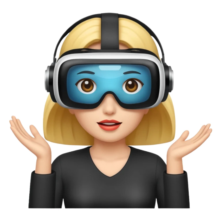 VR wearing woman sticker