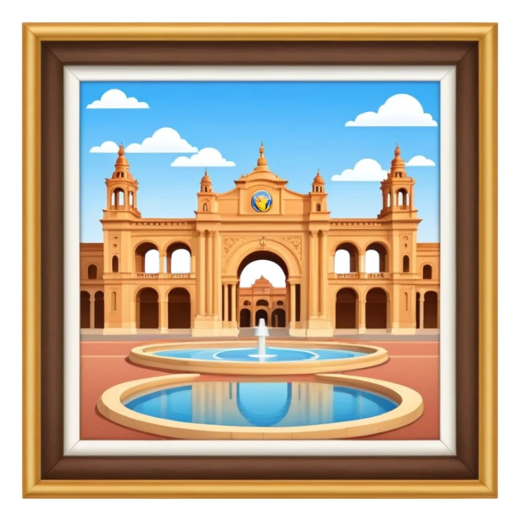 Cinematic Realistic Plaza de España Emoji  sticker