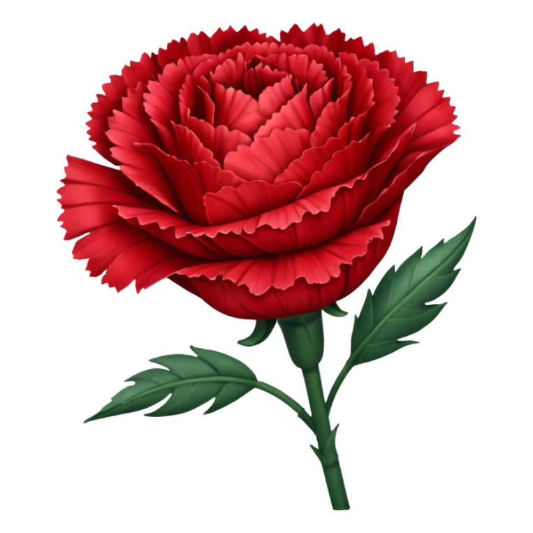 more carnation less rose. Darker red and transparent background sticker