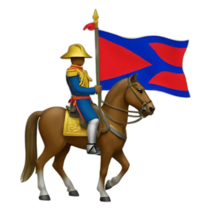 cambodgian flag with an horse soldier sticker