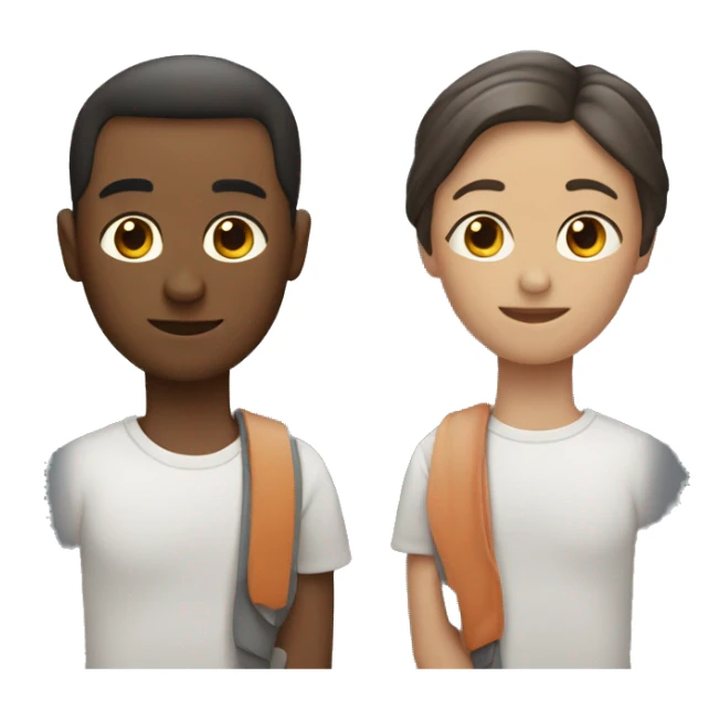 1 mujer y 1 hombre en cuerpo complet sticker