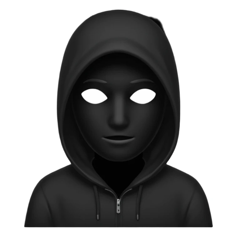 silueta negra persona sin cara sticker