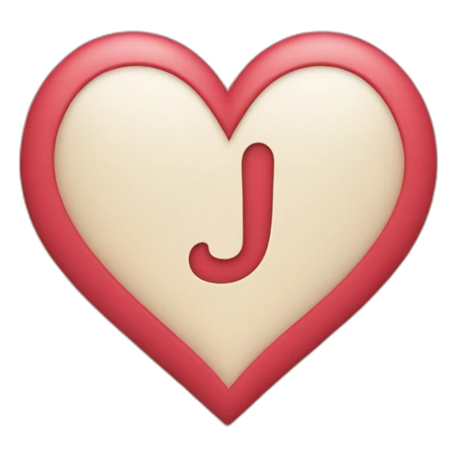 letters J and A in a heart sticker