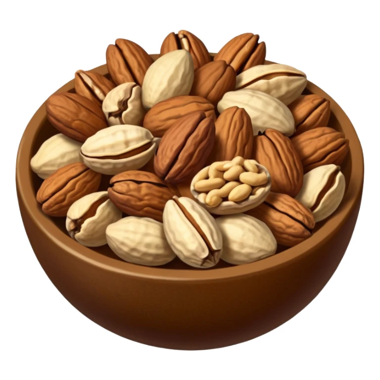 a bowl of nuts sticker