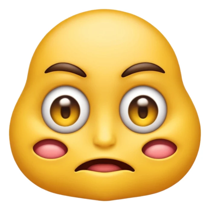 un emoji mordiendose el labio y mirando hacia arroba sticker