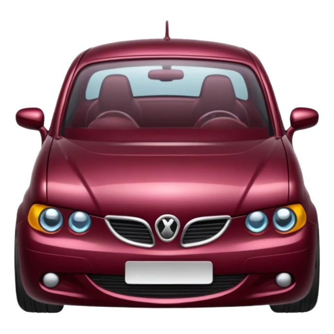 burgundy new car sticker