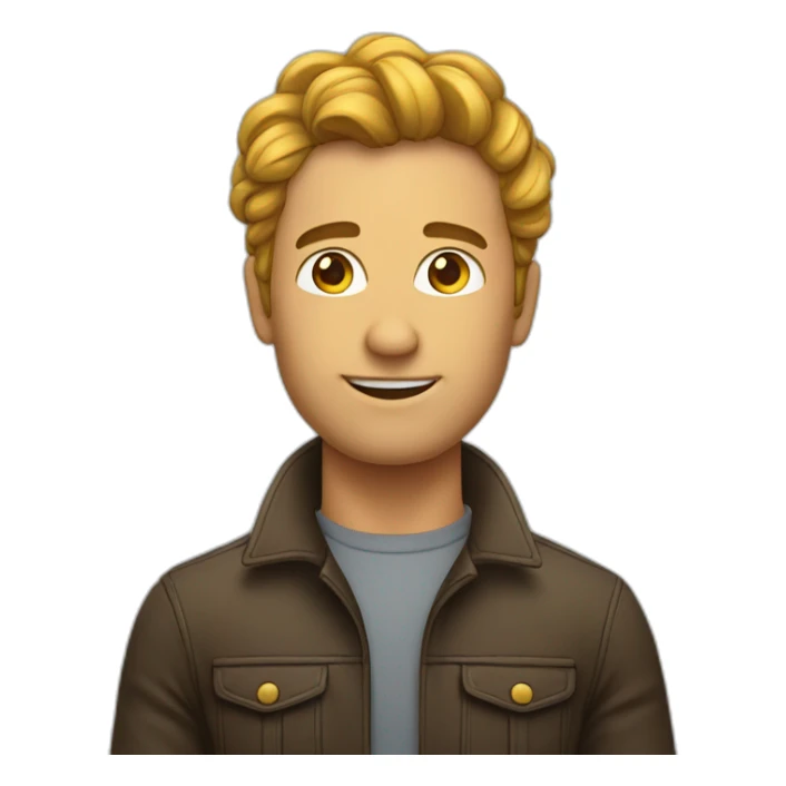 Homme qui a des trous dans les cheveux sticker