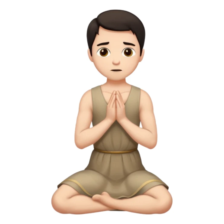 Submissive man on knees wearing female clothes dark hair begging sticker