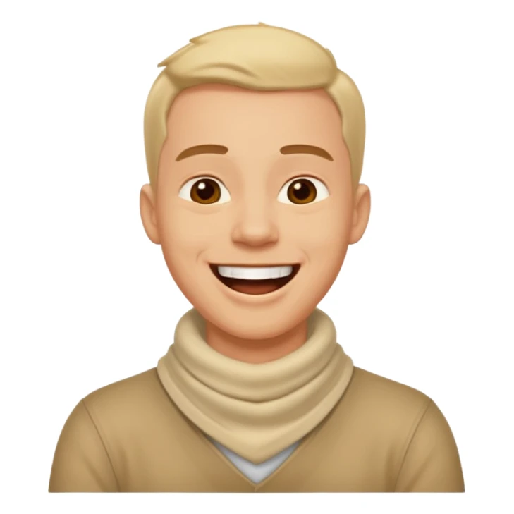 Man hands around his neck and laughing  sticker