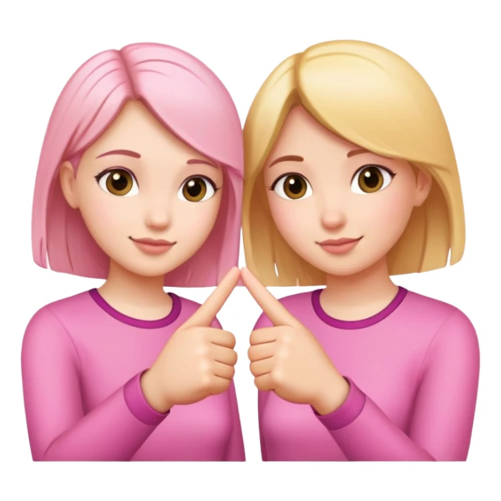 Two girls making a pinky promise  sticker