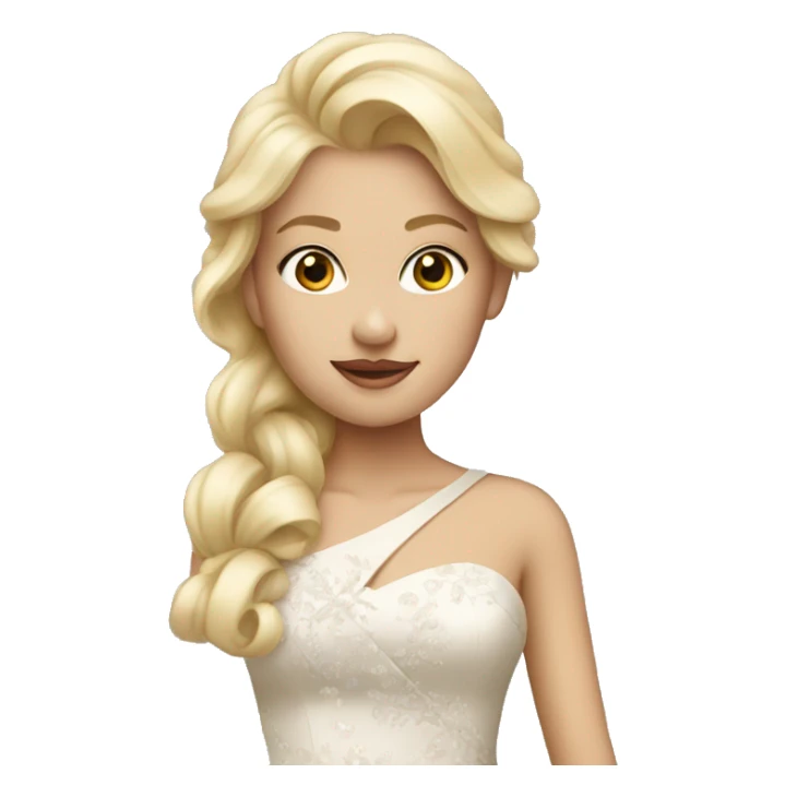 blonde girl in elegant dress sticker