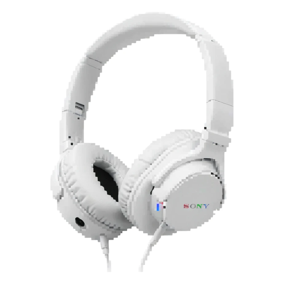 полноразмерные наушники Sony белые, no background sticker