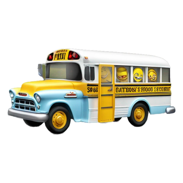 Matchbox school bus ice cream 1956 Chevrolet  sticker