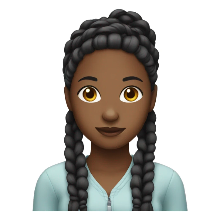 a black girl with braids sticker