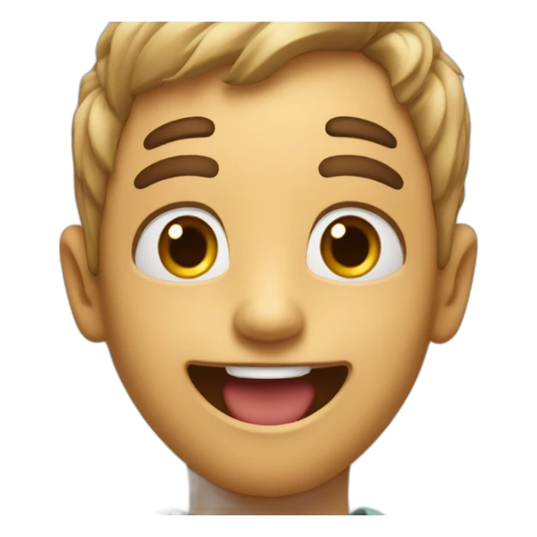 Excited and happy with the eyes of the heart sticker