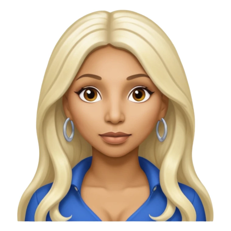 Tamar Braxton with long platinum blonde hair sticker