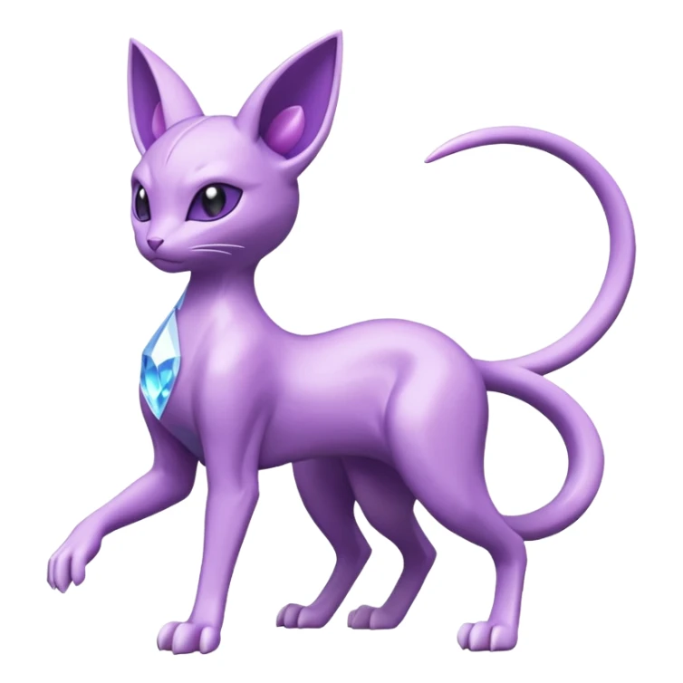 Mewtwo--Espeon-Fakémon-hybrid-creature (full body)  sticker