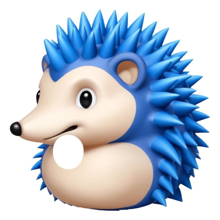  A blue hedgehog with 6 spines only face no whiskers sticker