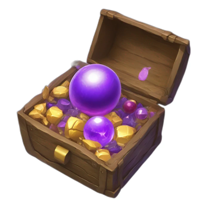 Pokemon Game LootCase Purple Chaotic Color Rich Treasure Legendary Epic Items and Pokemons Inside sticker