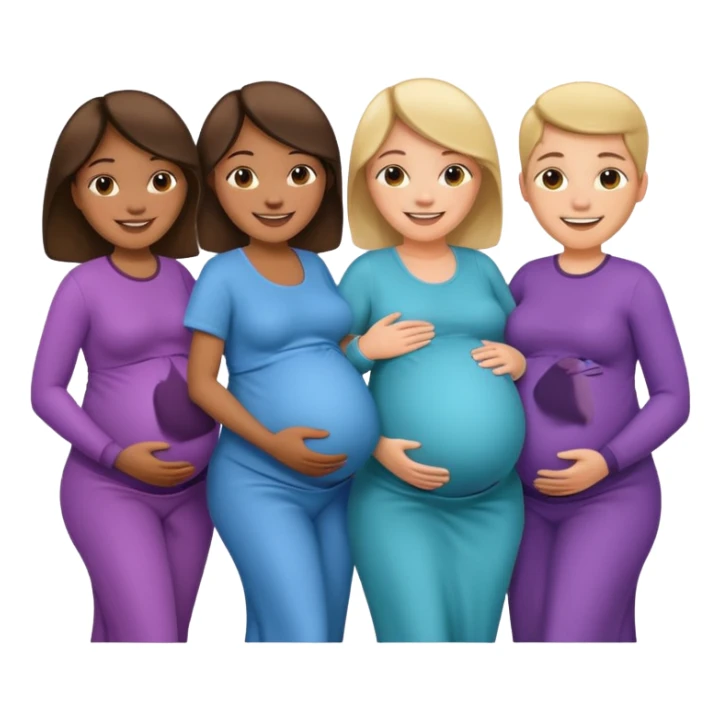 a group of pregnant men and women sticker
