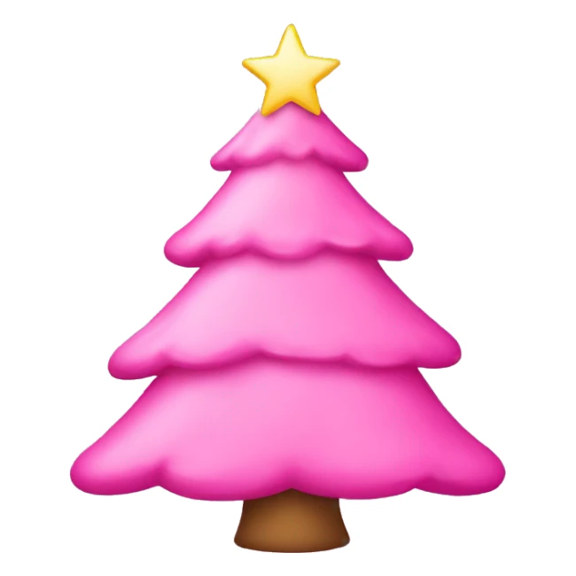 Pink Christmas tree  sticker