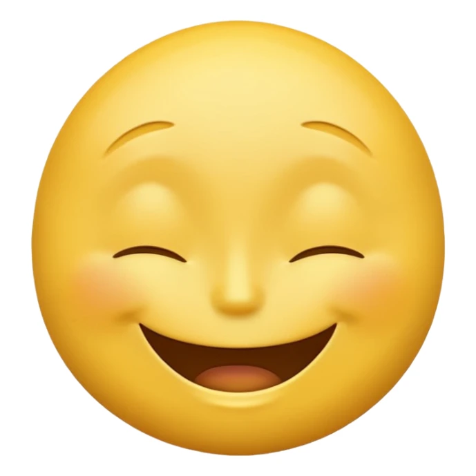yellow emoji face with a big grin and closed eyes sticker