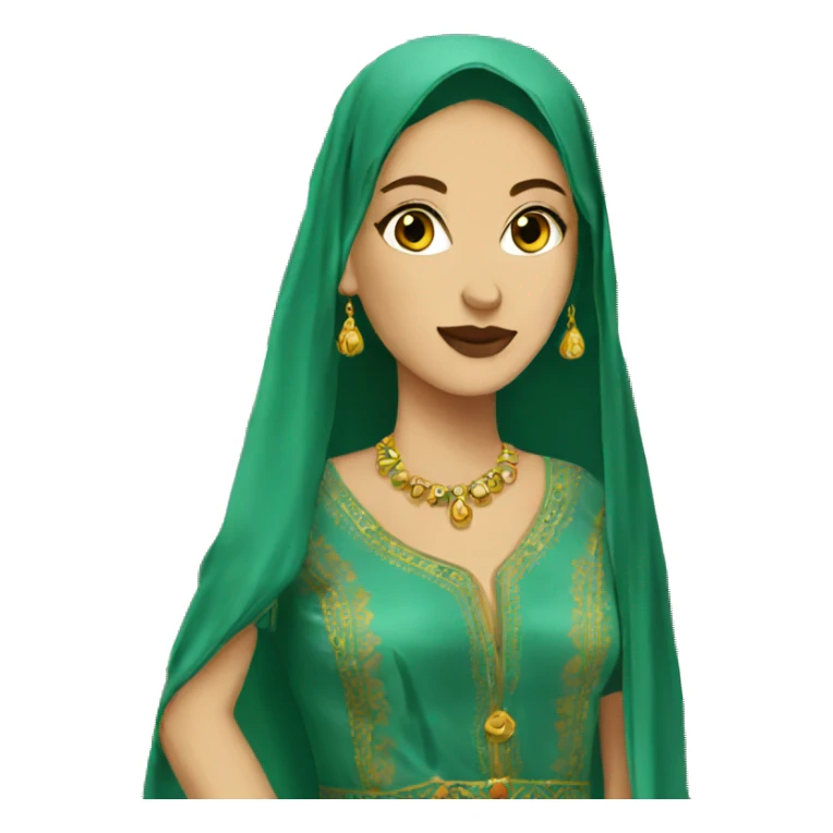 Women dress Algerian culture sticker