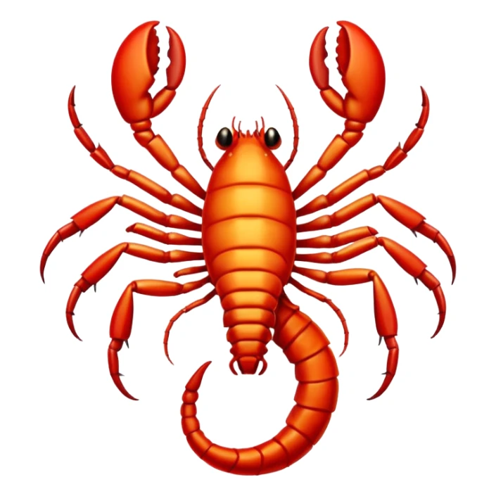 please make Scorpion of red color sticker