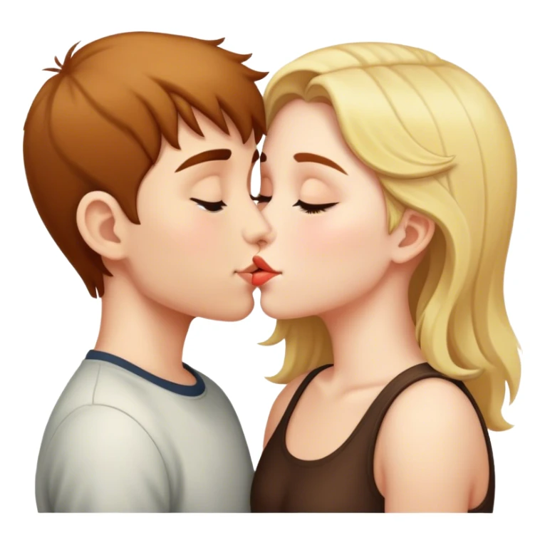 Girl and boy kiss  sticker
