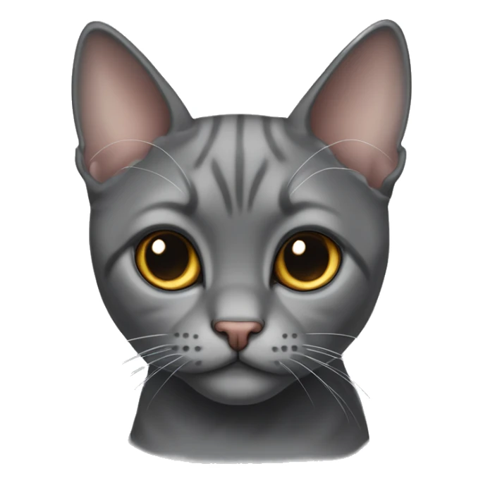 Dark gray scotish fold with ears cat and colour point cat sticker