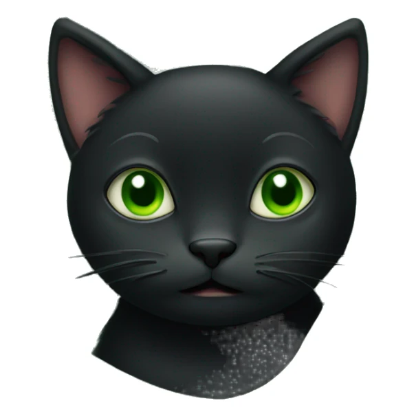 Christmas Black cat cozy in blanket with green eyes sticker