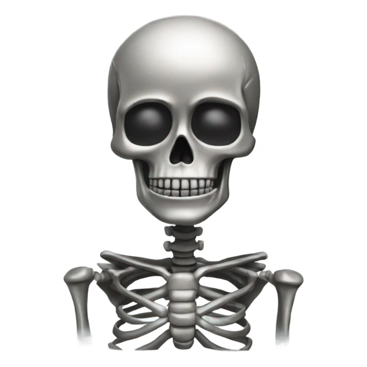 Skeleton made out of metal sticker