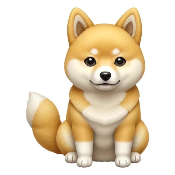 Yellow and white Shiba Inu sticker