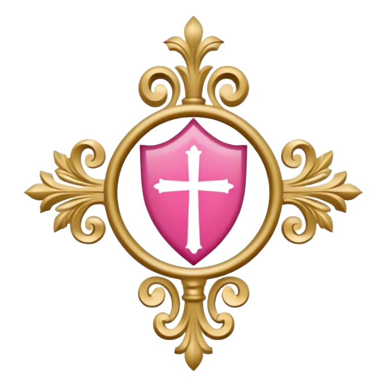 ave maria's emblem with a touch of pink sticker