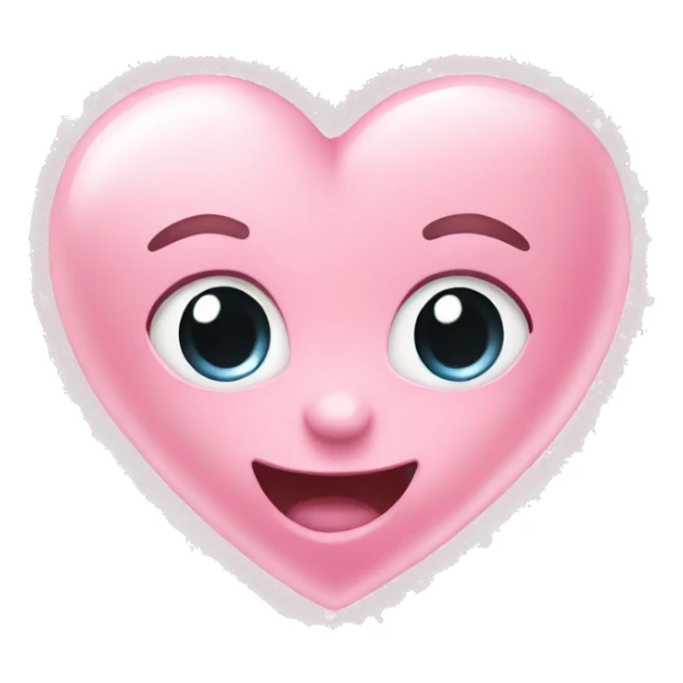 Baby pink heart with white sparkles  sticker