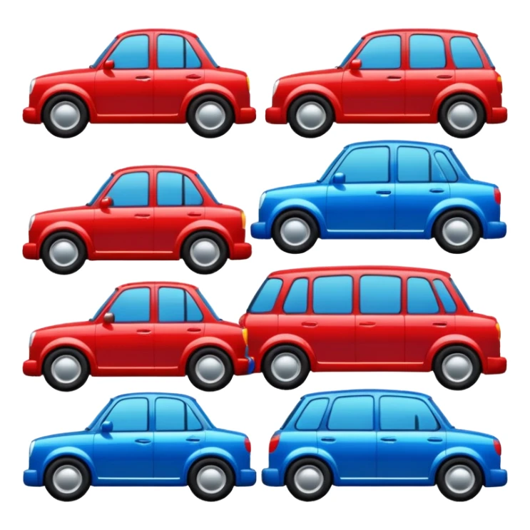 Line of cars  sticker