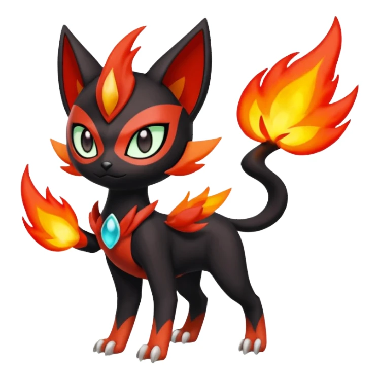 Meloetta-Darkrai-Litten-Pokémon-Fakémon-fusion-hybrid-creature sticker