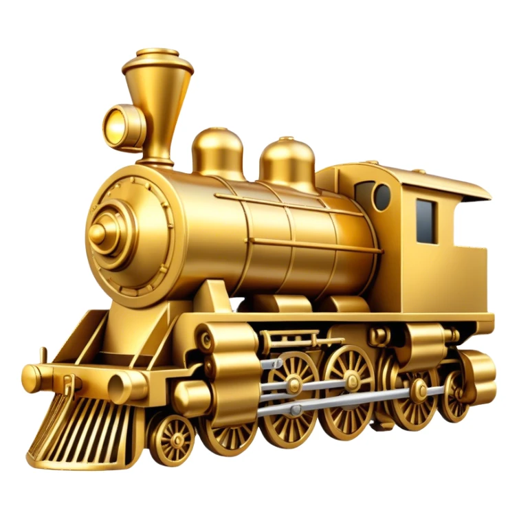 Golden locomotive pawn  sticker