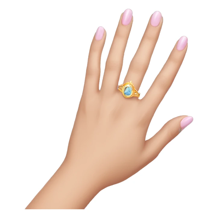 woman's hand with a magical ring in the ring finguer sticker