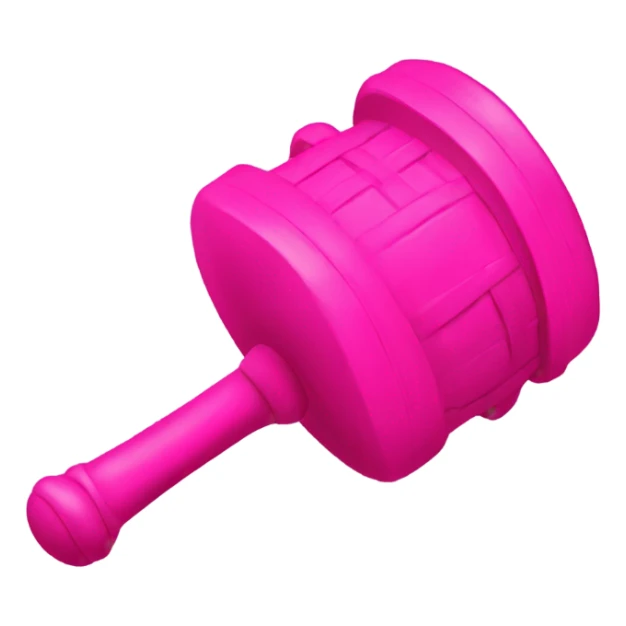 Po m judge mallet in pink sticker