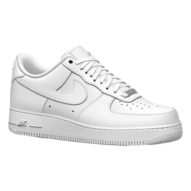 White Nike Air Force 1 sneaker with clean design and Nike swoosh sticker