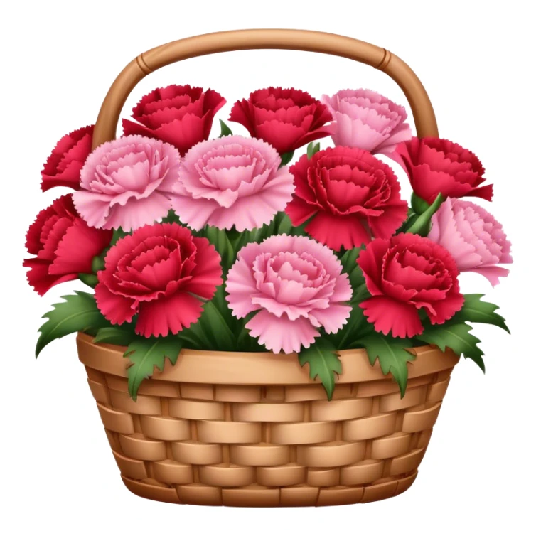 basket of carnations flowers sticker