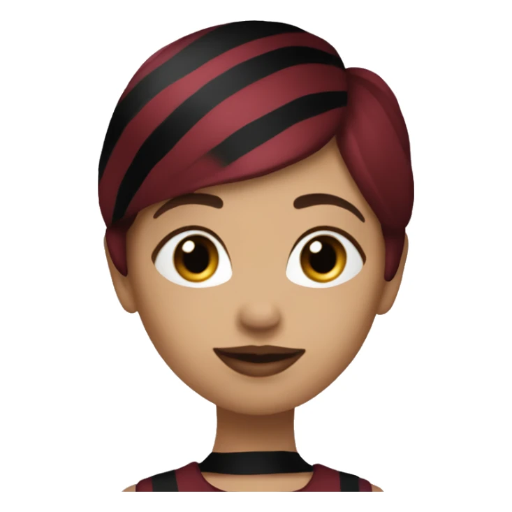 Burgundy and black stripe coquette  sticker