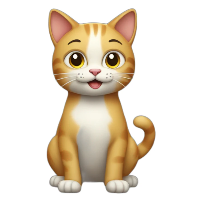 A cat standing on two legs with its hands on its hips and its big belly forward. sticker
