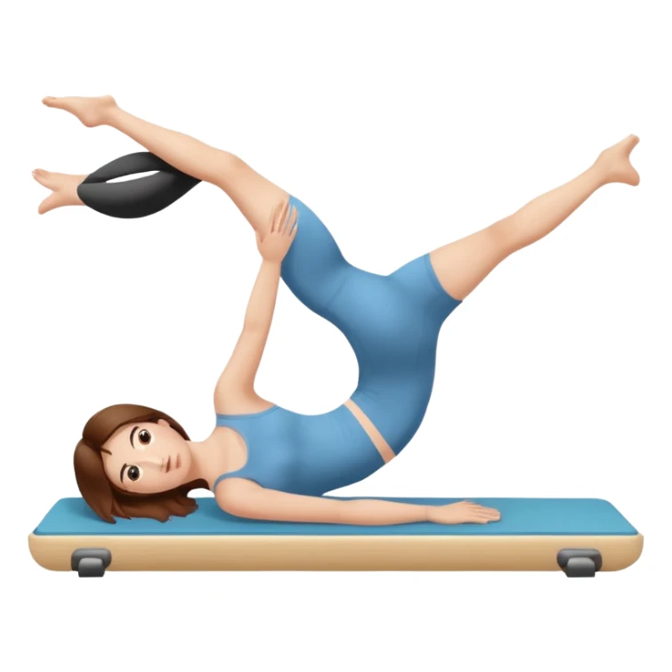 Pilates teaser, girl brown hair sticker