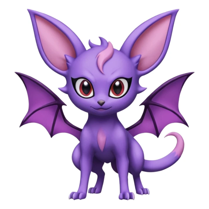 Espeon-Sneasel-Noibat-Fakémon-hybrid-creature (full body)  sticker